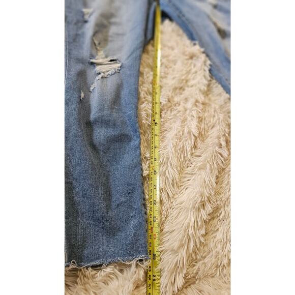 LULAROE Jeans Womens 36 Magic Waist Stretch Style L-161367 Cropped Distressed - Picture 7 of 16